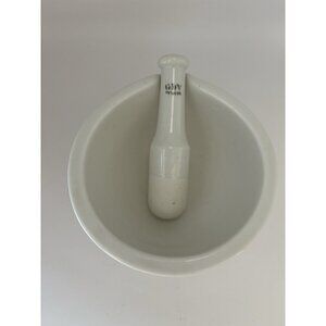 Apothecary GDV Bruere Mortar & Pestle White Vintage Porcelain